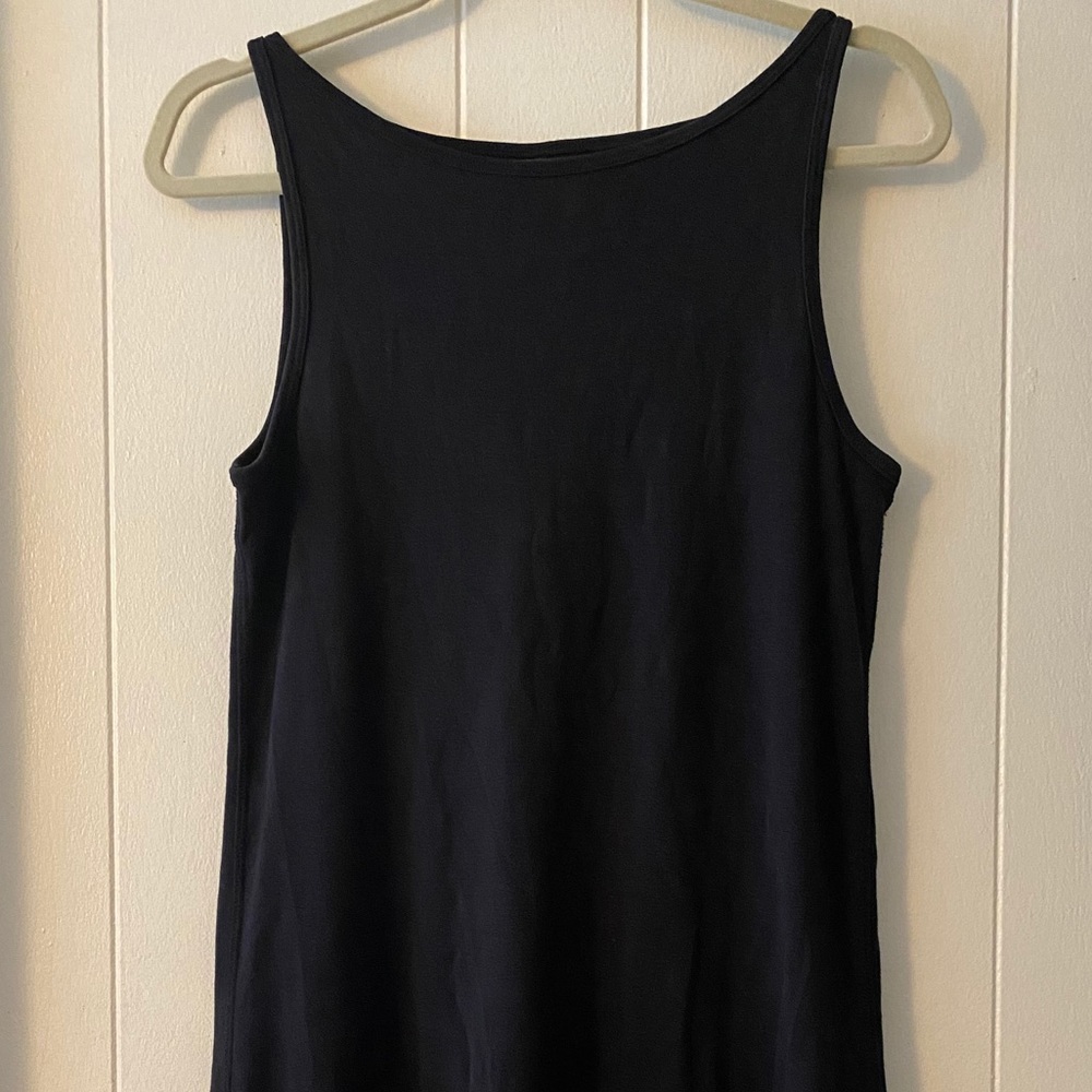 Black loose fitting T-shirt dress - Picture 1 of 2